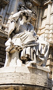 Salvio Giuliano Monument in front of the Palace of Justice, Rome (Palazzo di Giustizia), Prati District, Rome, Italy (detailed).jpg