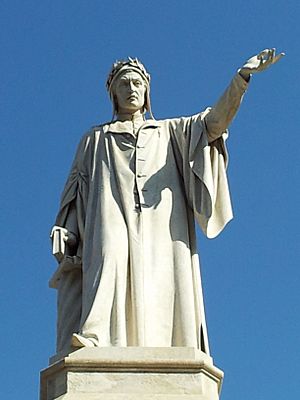 Archivo:Statua di Dante (Naples)