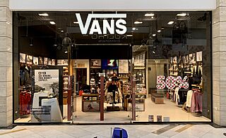 Vans store in the AFI Cotroceni mall, Bucharest, Romania.jpg