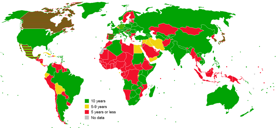Archivo:Adult Passport Validity Map
