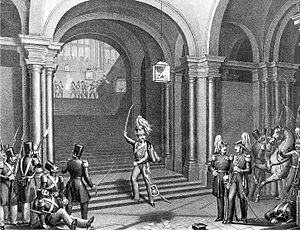Archivo:Asalto al Palacio Real de Madrid por el general Diego de León en 1841