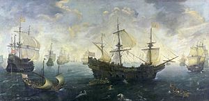 Archivo:C.C. van Wieringen The Spanish Armada off the English coast