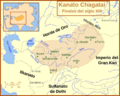 Chagatai Khanate map es