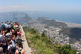 Corcovado, veduta, turisti 01