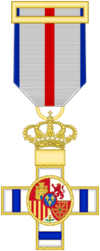 Cross of the Military Merit (Spain) - Blue Decoration.svg