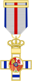 Cross of the Military Merit (Spain) - Blue Decoration.svg