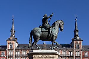 Archivo:Felipe III - Casa de la Panadería - Plaza Mayor de Madrid - 04