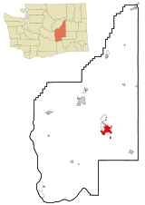 Grant County Washington Incorporated and Unincorporated areas Moses Lake Highlighted.svg