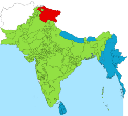 Jammu and Kashmir (princely state) in British India 1940.png