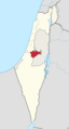 Jerusalem District in Israel (+disputed hatched) (semi-Israel areas hatched)