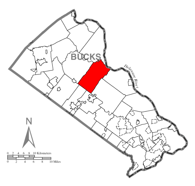 Archivo Map of Plumstead Township, Bucks County, Pennsylvania Highlighted