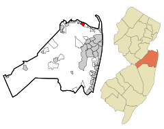 Monmouth County New Jersey Incorporated and Unincorporated areas Port Monmouth Highlighted.svg