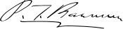 PT Barnum Signature.svg