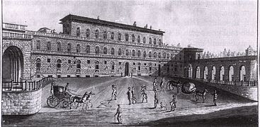 Palazzo pitti, print of early XIX century