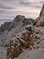 Primeras nieves en la Peña Santa
