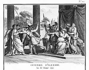 Archivo:Queen Teuta orders the murder of Roman ambassadors