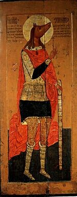 Archivo:Russian icon of Saint Christopher