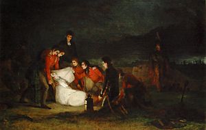 Archivo:The Burial of Sir John Moore after Corunna by Geo Jones
