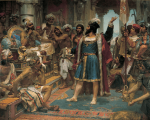 Archivo:Vasco da Gama perante o Samorim de Calecute