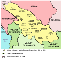 Archivo:Vilayet of Kosovo (1881–1913) map