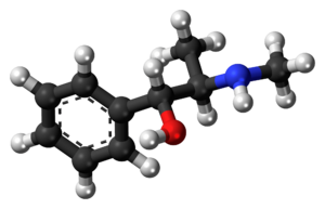(1R,2R)-Pseudoephedrine molecule ball.png