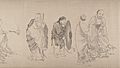 明 傳仇英 十六羅漢圖 卷-The Sixteen Luohans MET DP205344