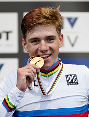 20180927 UCI Road World Championships Innsbruck Men Juniors Road Race Remco Evenepoel 850 0689 (cropped).jpg