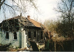 Archivo:Abandoned village near Chernobyl