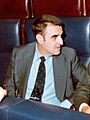Agustín Rodríguez Sahagún, ministro de Defensa, conversa con Manuel Gutiérrez Mellado