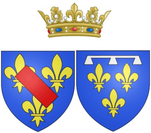 Archivo:Arms of Bathilde d'Orléans (known as the Duchess of Bourbon) as Princess of Condé