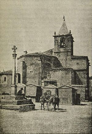 Archivo:Cáceres Iglesia y crucero de San Juan 1887