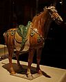 CMOC Treasures of Ancient China exhibit - pottery horse, detail 1