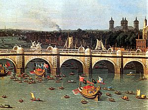 Archivo:Canaletto, Westminster Bridge from the North on Lord Mayor's Day, 1746-47, detail
