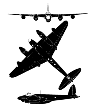 Archivo:De Havilland Mosquito PR34 silhouette