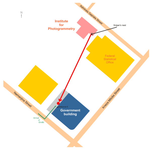Djindjic assassination map