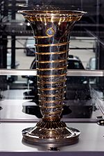 Drivers' World Championship trophy 2004 replica front1 2019 Michael Schumacher Private Collection.jpg