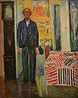 Edvard Munch, Selvportrett. Mellom klokken og sengen