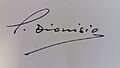 Firma de Dionisio Cueva González
