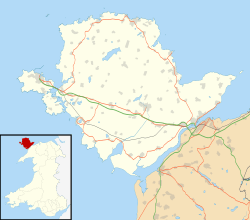 Llanfairpwllgwyngyll ubicada en Anglesey