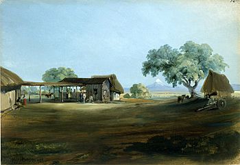 Archivo:Johhan Moritz Rugendas, Manga de Clavo. Hacienda von General Santa Anna