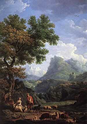 Archivo:Joseph Vernet - Shepherd in the Alps - WGA24738