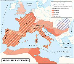 Archivo:Map Length of Roman Rule Neo Latin Languages