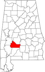Map of Alabama highlighting Wilcox County.svg