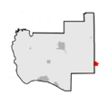 Map of Jersey County highlighting Brighton, Illinois