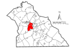 Map of York County, Pennsylvania Highlighting West Manchester Township.PNG