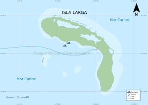 Archivo:Mapa de isla larga Parque Nacional San Esteban