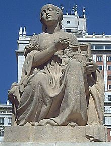 Archivo:Monumento a Cervantes (Madrid) 09