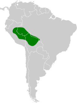 Distribución geográfica del saltarín ventrisulfúreo.