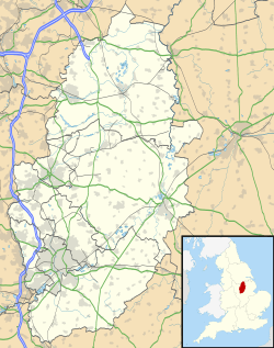 Mansfield ubicada en Nottinghamshire