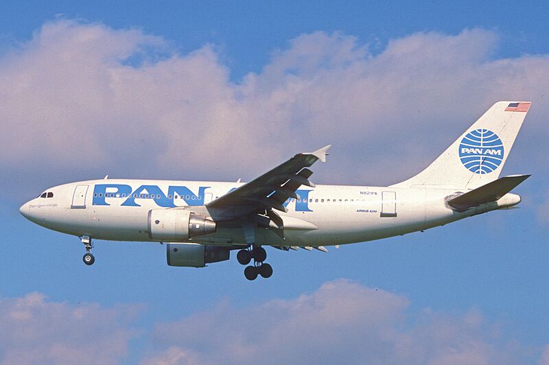 Pan Am Airbus A310-324ET; N821PA, May 1990 CIE (8592465100)